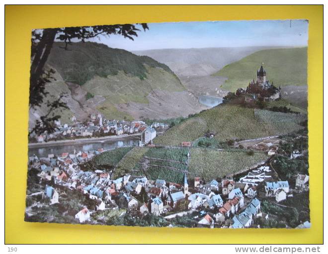 Cochem An Der Mosel Mit Burg Cochem Blick Von Der Umkehr,BIG POSTCARD - Cochem