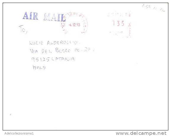 56190)lettera Aerea Del Brunei Con Un Valore Più Annullo 4/12/1993 - Brunei (1984-...)