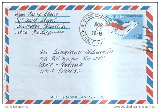 56192)lettera Aerea Delle Filippine Con Un Valore Più Annullo 14/8/1978 - Filipinas