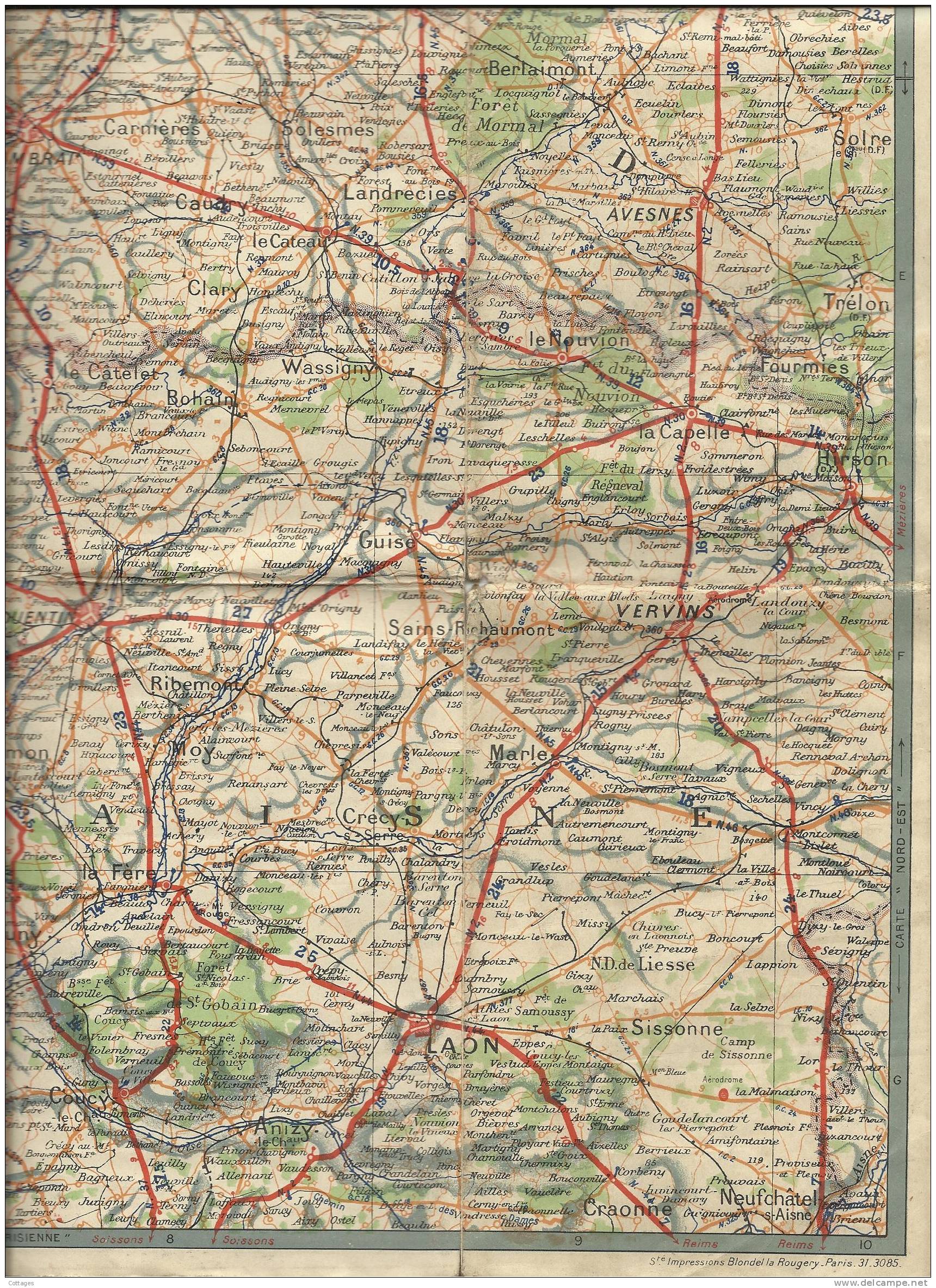 CARTE BLONDEL REGIONALE NORD - Cartes Routières