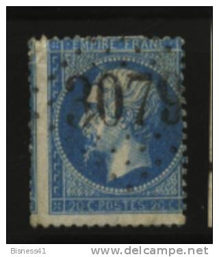 France N° 22 Oblitération GC GROS CHIFFRES  N° 3079  // RAMBOUILLET - 1862 Napoléon III.