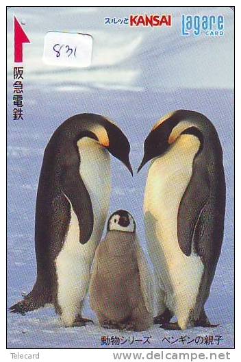 Télécarte Japon * Oiseau * Pingouin (831) MANCHOT * PENGUIN * BIRD * PHONECARD JAPAN * PINGUIN * VOGEL * - Pingueinos