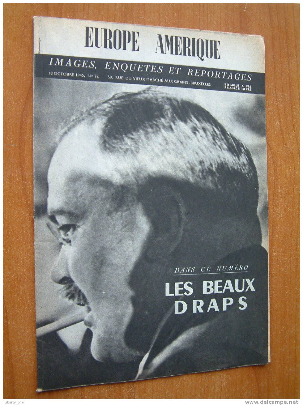 EUROPE AMERIQUE ( Images, Enquêtes Et Reportages ) Bruxelles N° 22 - 18 OCT. 1945 ( Kijk Naar Détails Op De Foto´s ) ! - Otros & Sin Clasificación
