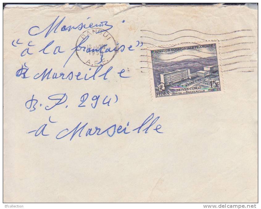 BANGUI - OUBANGUI - A.E.F - 1956 - COLONIES FRANCAISES - DEVANT DE LETTRE - MARCOPHILIE - Autres & Non Classés