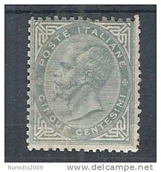 1863-65 REGNO EFFIGIE 5 CENT SENZA GOMMA - RR9503-3 - Ungebraucht