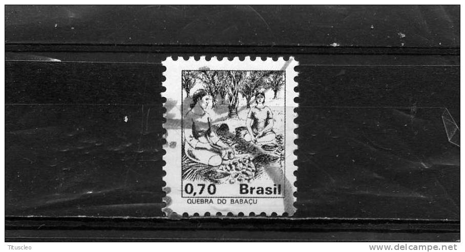 BRESIL 1404°  70c Gris-olive  Femmes Brisant Des Noix De Coco (10% De La Cote + 0,25) - Used Stamps
