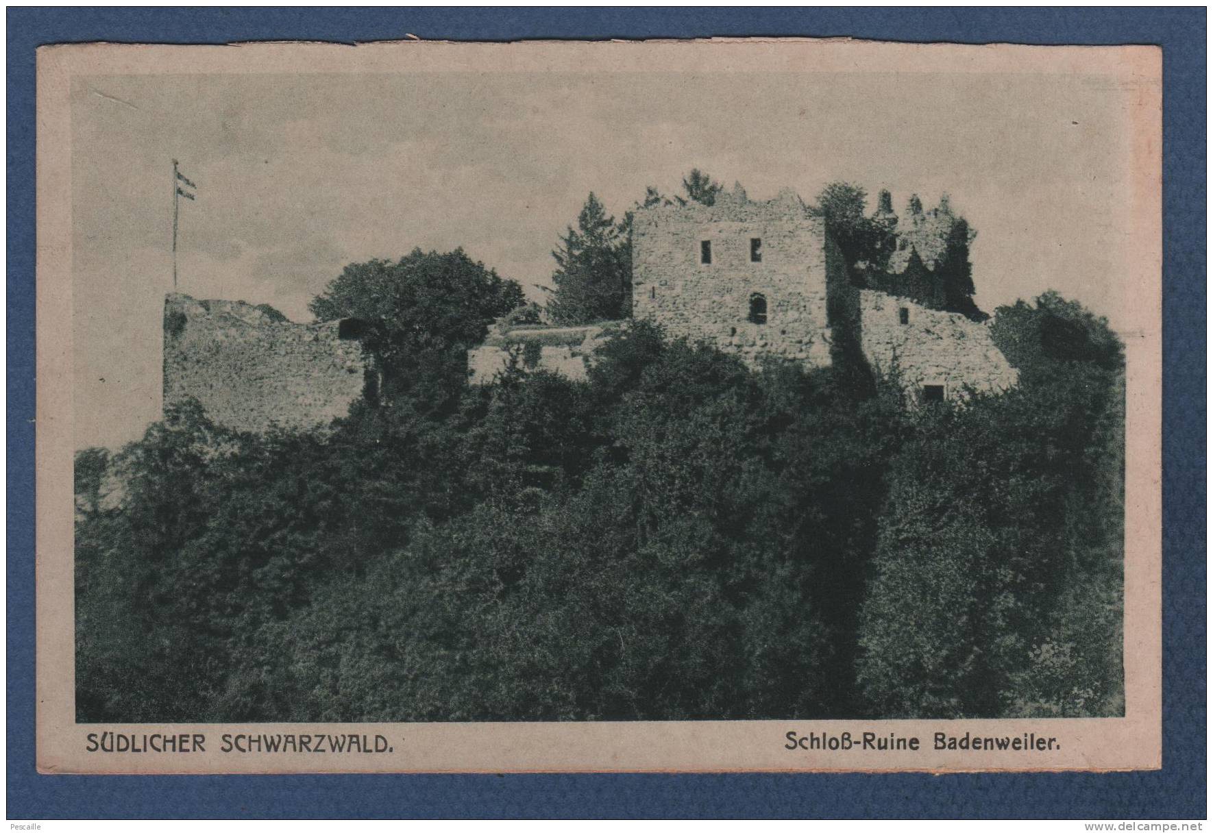 BADEN WÜRTTEMBERG - CP SÜDLICHER SCHWARZWALD - SCHLOß RUINE BADENWEILER - 1920 - Badenweiler