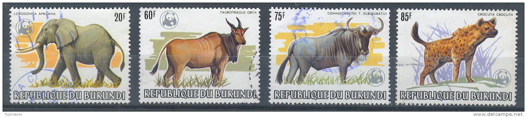 VEND TIMBRES DU BURUNDI N° 868 - 872 - 875 - 876 ( Y & T ) - Oblitérés