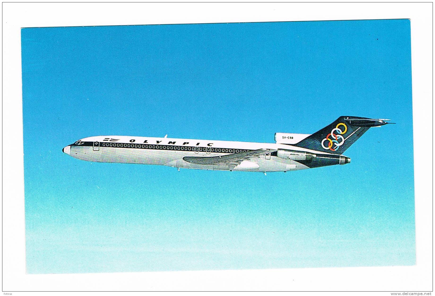 POSTKAART  GRIEKENLAND  OLYMPIC AIRWAYS  BOEING 727 - 200 - 1946-....: Moderne