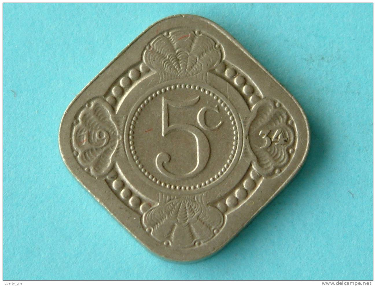 1934 - 5 CENTS / KM 153 ( For Grade, Please See Photo ) ! - 5 Centavos