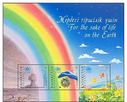 Kazakhstan Kasachstan 1999 Day Of Stamps Mi. Nr. 268-270 Bl.15 - Kazakistan