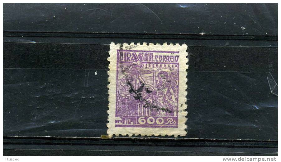 BRESIL 388° 600r Violet-brun Sidérurgie (10% De La Cote + 0,25) - Used Stamps