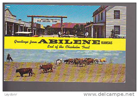 Greetings From Abilene Kansas, End Of The Chisholm Trail - Andere & Zonder Classificatie