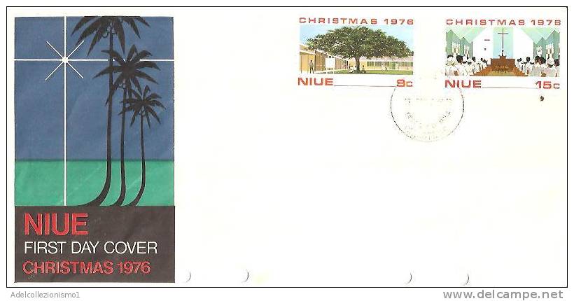 56269)lettera F.D.C. Niue Con Due Valori Più Annullo 15/9/1976 - Niue