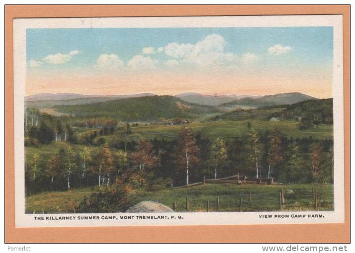 Mont Tremblant ( View From Camp Farm Of Killary Summer Camp ) Quebec Canada Postcard Carte Postale CPA - Other & Unclassified