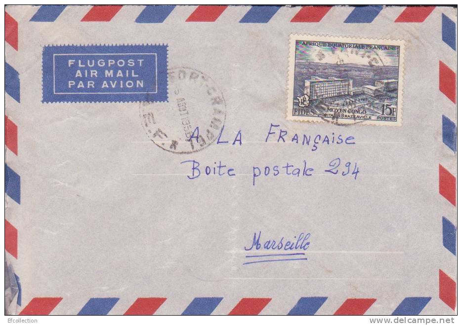 FORT CRAMPEL - TRANSIT PAR BANGUI - OUBANGUI - A.E.F - 1956 - COLONIES  FRANCAISES - FLAMME - LETTRE - MARCOPHILIE - Autres & Non Classés