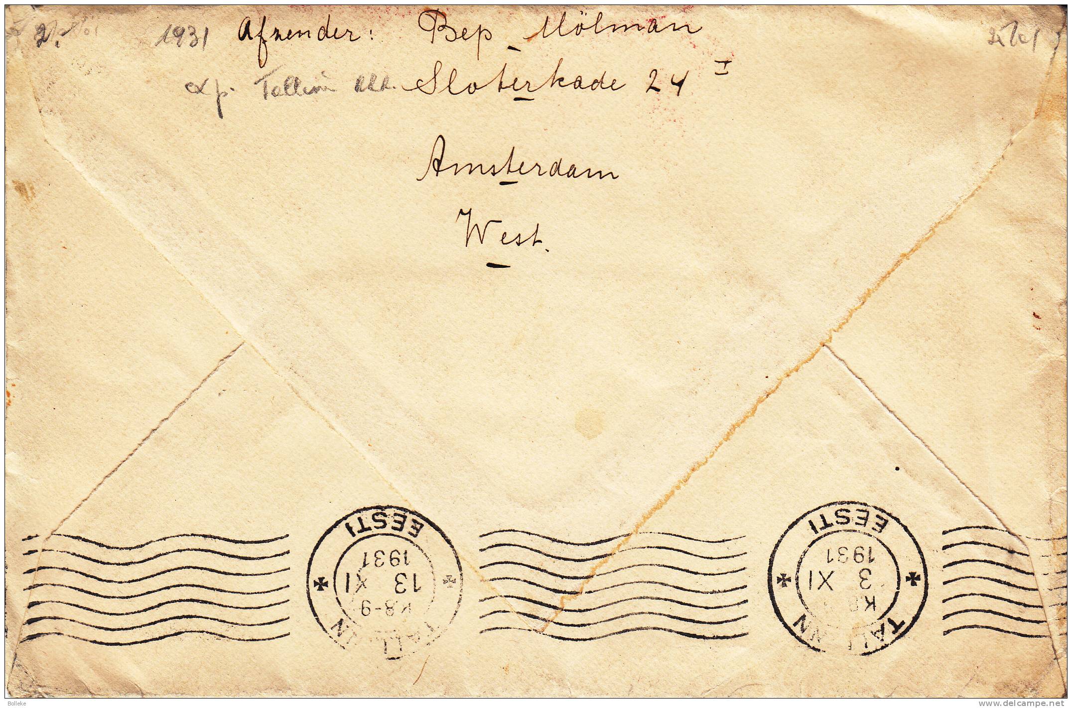 Pays Bas - Lettre De 1931 - Expédié Vers L´Estonie - Storia Postale