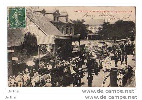 76 SOTTEVILLE - Cavalcade Enfantine - Le Depart Rue Raspail - Sotteville Les Rouen