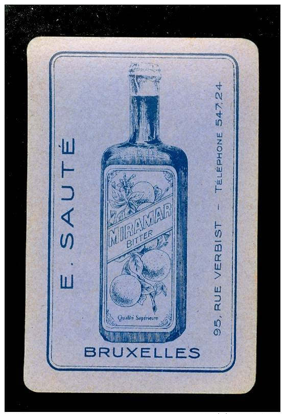 Speelkaart  ( 505 ) Wijnen Wijn Likeuren Likeur Vins Vin Liqueur Distillerie Stokerij : E. SAUTE BRUXELLES - Speelkaarten