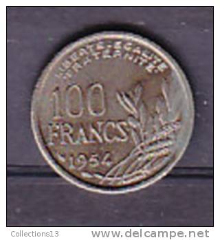 FRANCE - 4eme Republique - 100 Frs Cochet - Cupro-nickel - 1954 - 100 Francs