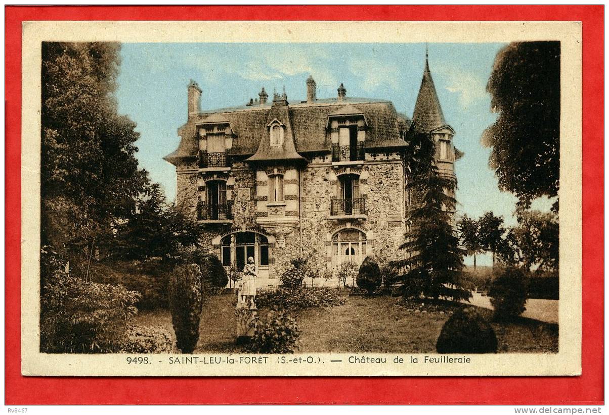 * SAINT LEU La FORET-Château De La Feuilleraie-1947(Voir Les 2 Timbres) - Saint Leu La Foret