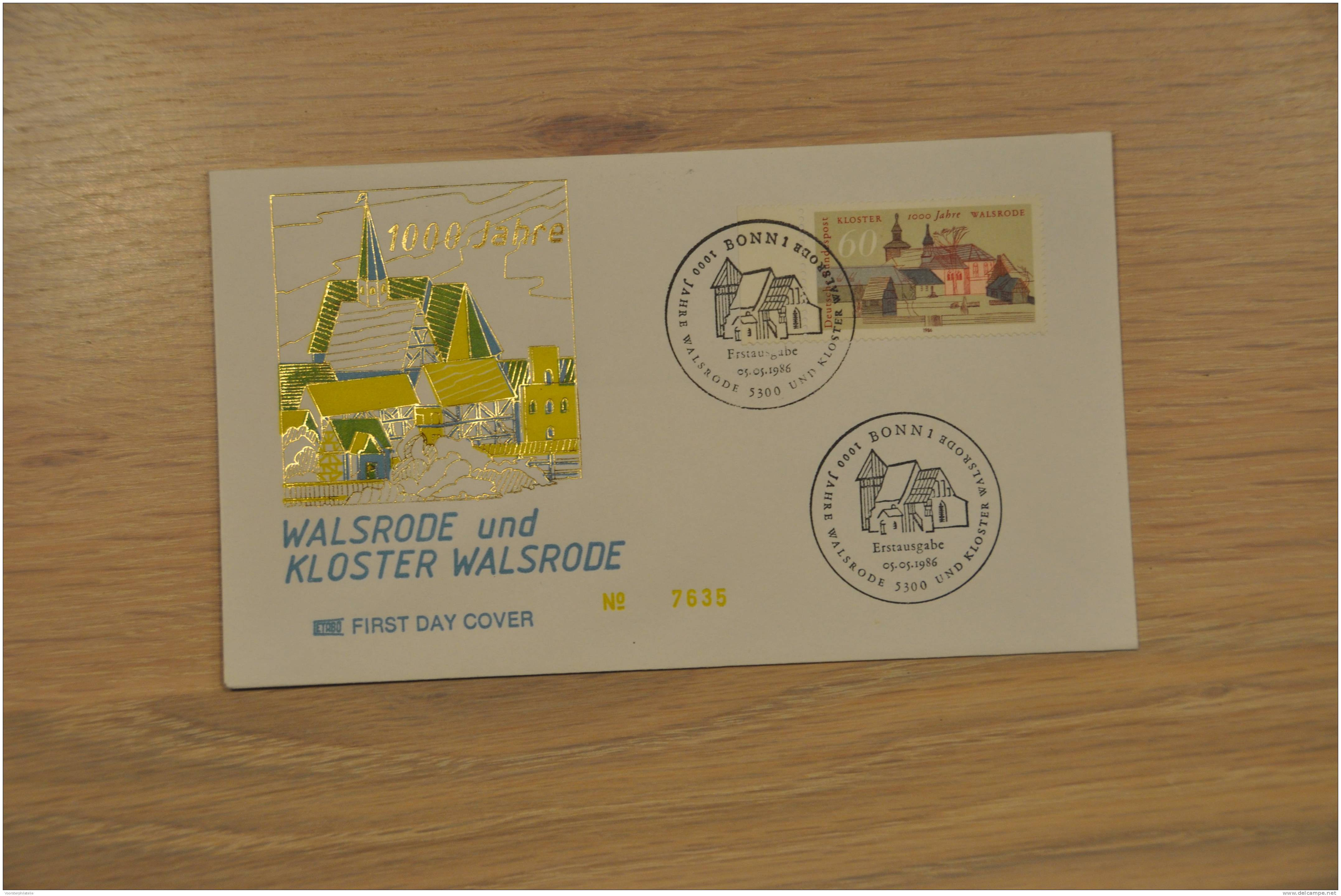 1986 FDC DUITSLAND, GERMANY, ALLEMAGNE ++ KLOSTER WALSRODE - Brieven En Documenten