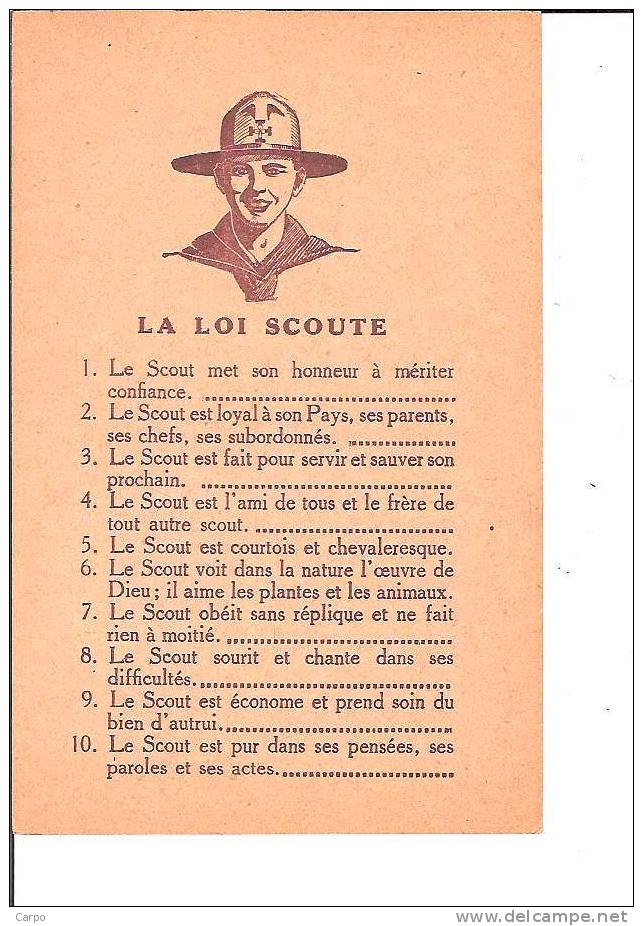 SCOUTISME - LA LOI SCOUTE. (Scouts). - Scoutismo