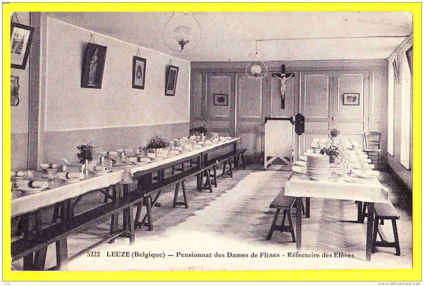 * Leuze En Hainaut (La Wallonie) * (nr 5222) Pensionnat Des Dames De Flines, Réfectoire Des Elèves, School, école - Leuze-en-Hainaut