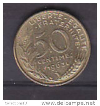 FRANCE - 5eme Republique - 50 Cts Lagriffoul - Bronze-aluminium - 1963 - 50 Centimes