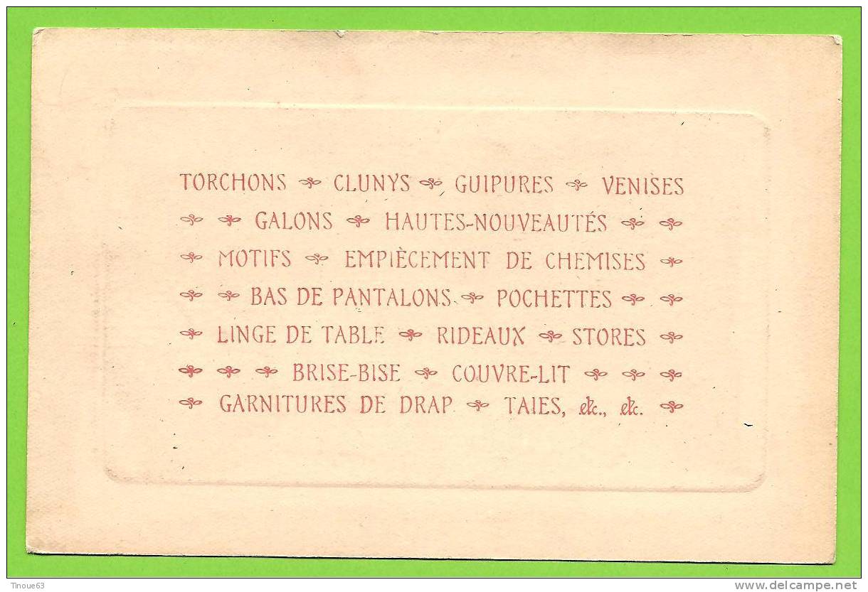 43 - CRAPONNE SUR ARZON - Carte Commerciale Des Fabriques Réunies De Dentelles Au Fuseaux - Craponne Sur Arzon