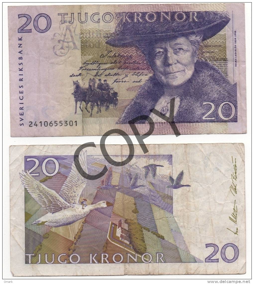 Ban002 Svezia | Sweden | Suede, Banconota Da 20 Corone | 20 Kronor Banknote | Billet De 20 SEK - Schweden