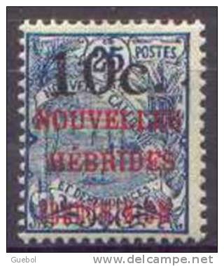 Nouvelles-Hébrides - N°  59 * Cagou - 10 Centimes Bleu En Surchage Sur Le 50cts - Unused Stamps