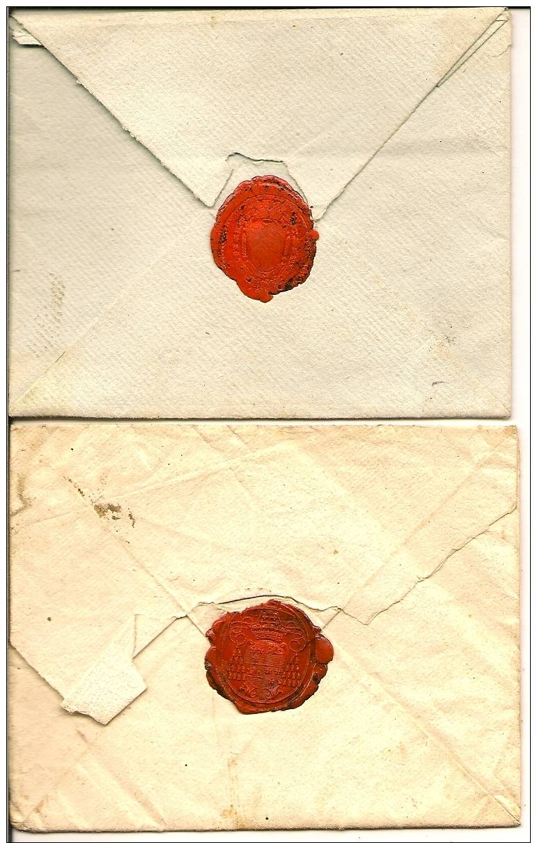 Histoire De La Poste,2 Enveloppes Avec Grands Personnages Dont Cardinal De Fleury Qui Prêtent Leur Nom - ....-1700: Précurseurs