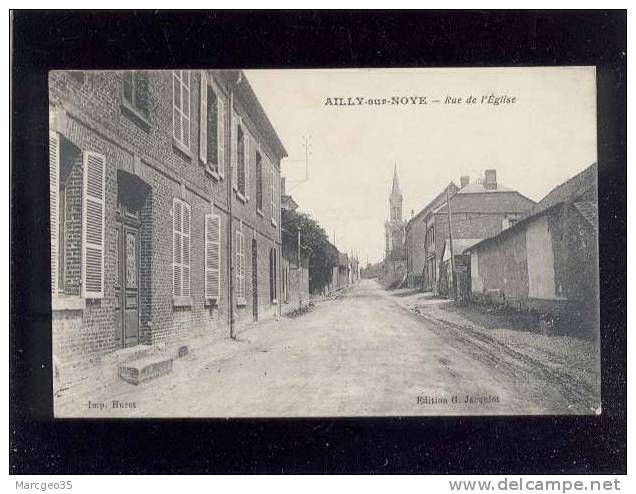 Ailly Sur Noye Rue De L'église édit.jacquiot - Ailly Sur Noye