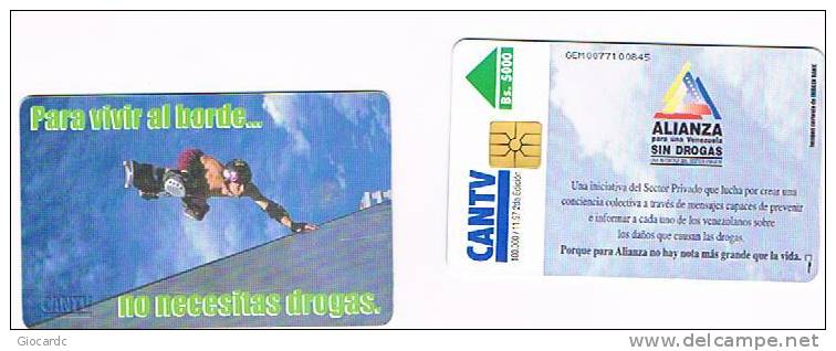 VENEZUELA - CANTV (CHIP) - 1997 SKATING / ALLIANZ AGAINST DRUGS   -   USED  -  RIF. 2115 - Sport