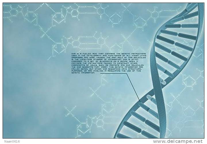 [NZ08-090  ]    Chemistry Gene DNA Biochemistry, Postal Stationery --Articles Postaux -- Postsache F - Química