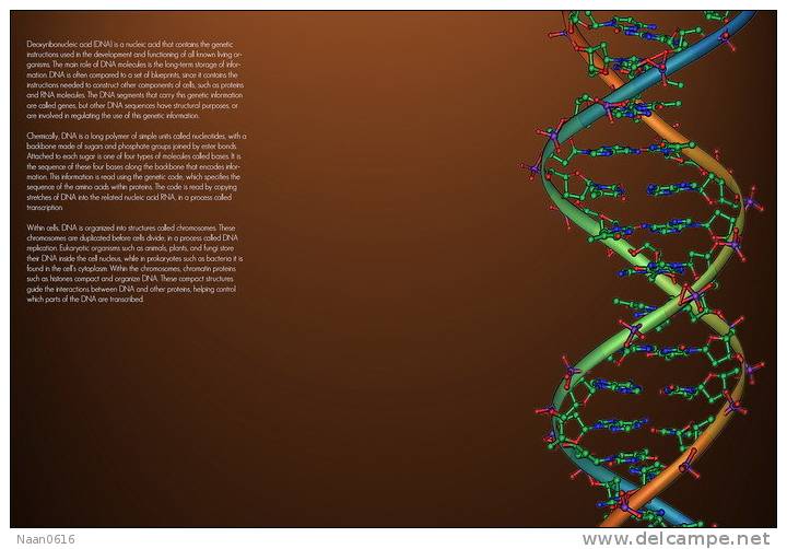 [NZ08-099  ]    Chemistry Gene DNA Biochemistry, Postal Stationery --Articles Postaux -- Postsache F - Chimie