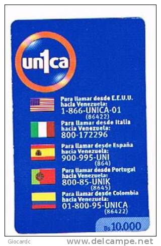 VENEZUELA - CANTV (GSM RECHARGE) - UN1CA - FLAGS  -   USED  -  RIF. 2130 - Venezuela