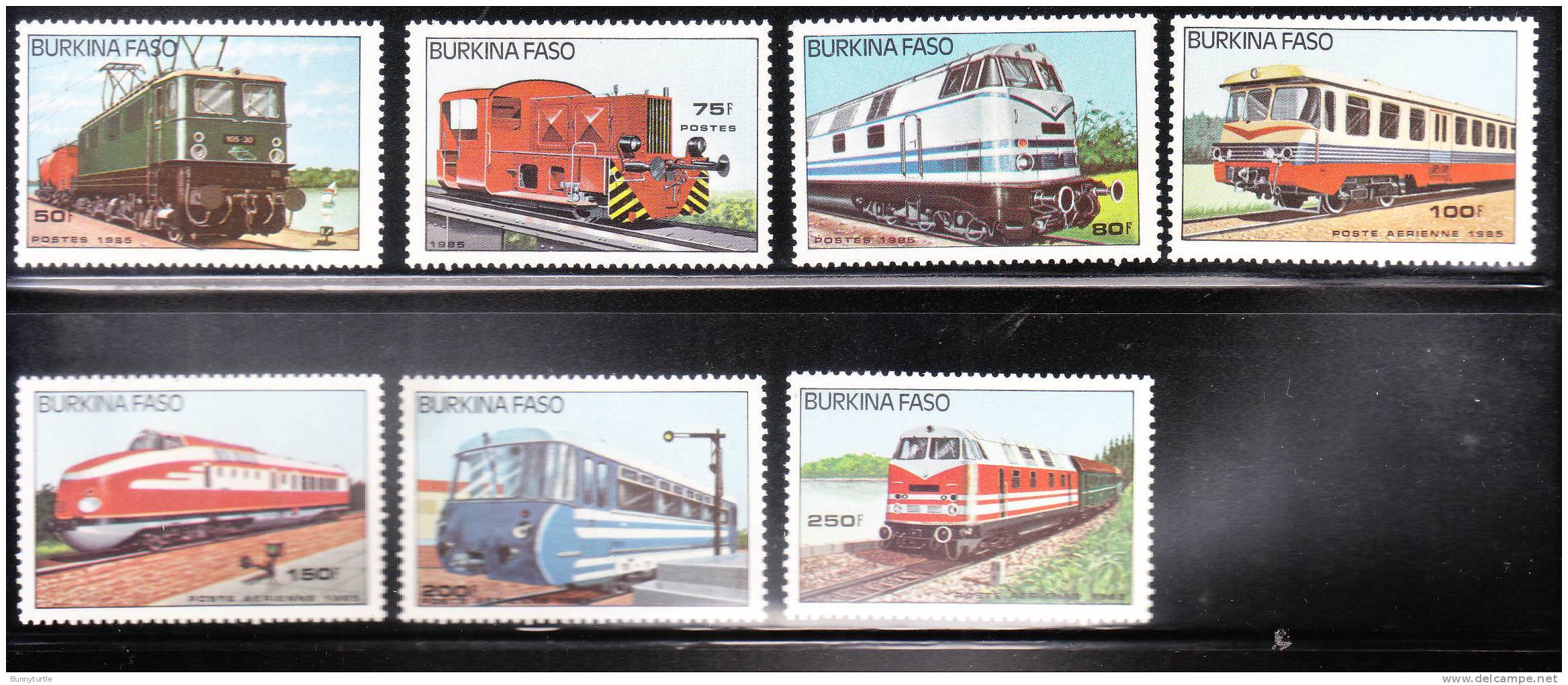 Burkina Faso 1985 Locomotives Trains MNH - Burkina Faso (1984-...)