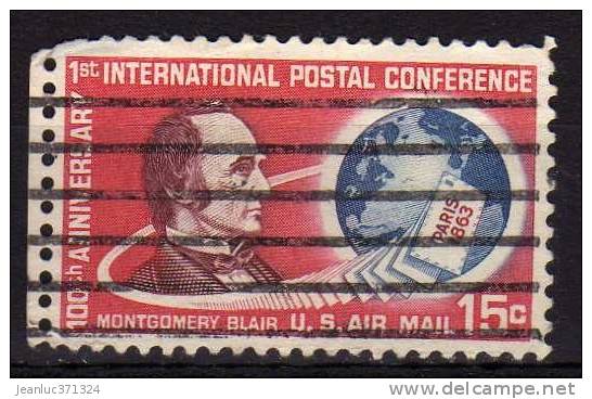 N° PA 62 O Y&T 1963 Montgomery Blair Centenaire De La Compagnie Postale Paris 1963 - 3a. 1961-… Afgestempeld