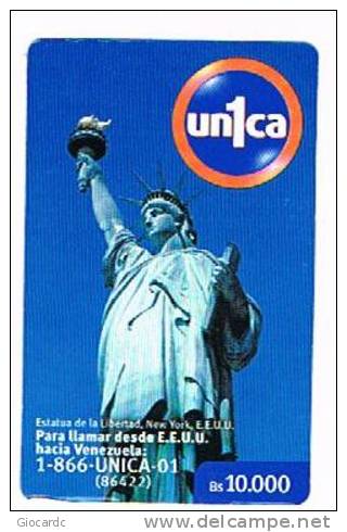 VENEZUELA - CANTV (GSM RECHARGE) - UN1CA - STATUE OF LIBERTY,  NEW YORK   10000  -   USED  -  RIF. 2158 - Venezuela