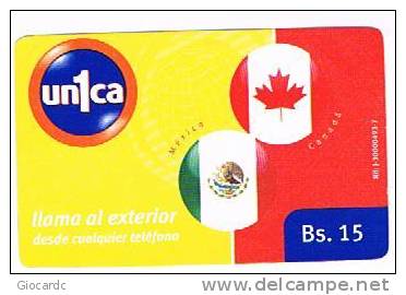 VENEZUELA - CANTV (GSM RECHARGE) - UN1CA -  FLAGS (MEXICO, CANADA) CODE CI081201  -   USED  -  RIF. 2144 - Venezuela