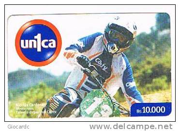 VENEZUELA - CANTV (GSM RECHARGE) - UN1CA - MOTOCROSS: NICOLAS CARDONA -   USED  -  RIF. 2147 - Moto