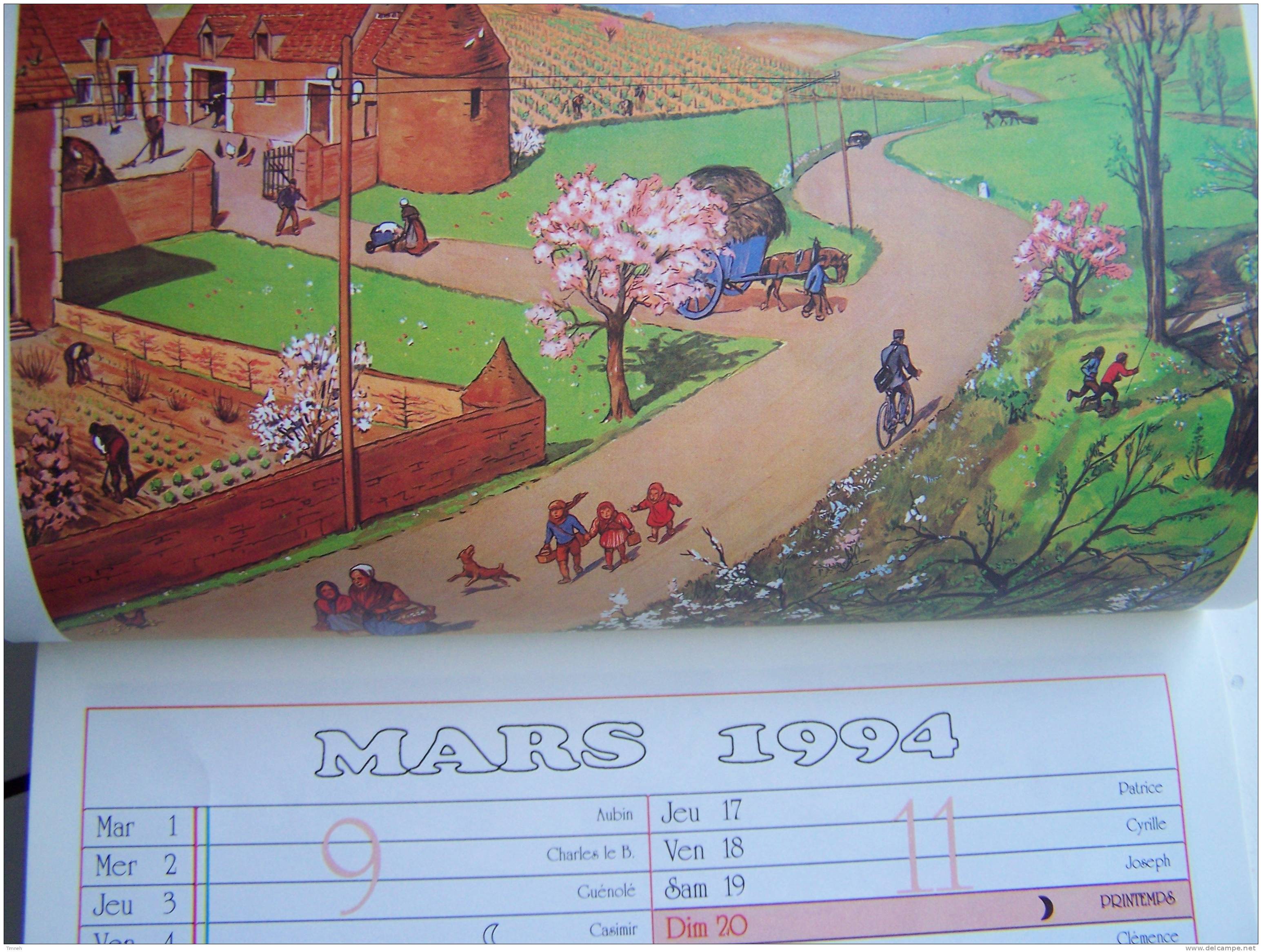 CALENDRIER 1994 - OFFICE CENTRAL DE LA COOPERATION A L ECOLE - Illustrations - Formato Grande : 1991-00