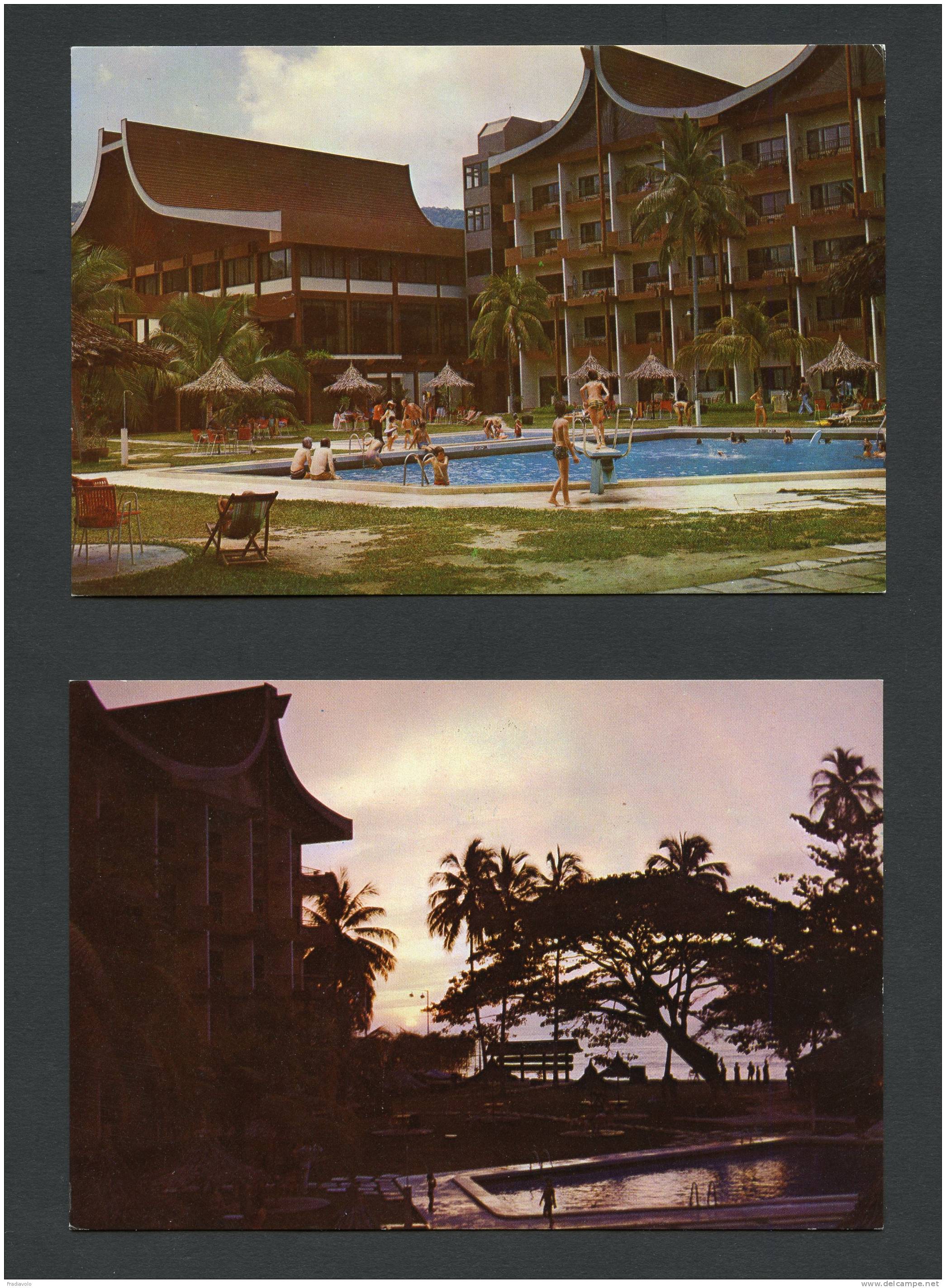 Malaysia - Rasa Sayang Hôtel - Lot 4 Cpm : Swimming Pool - Dusk Scene - Poolside Scene - Hotel - Malaysia