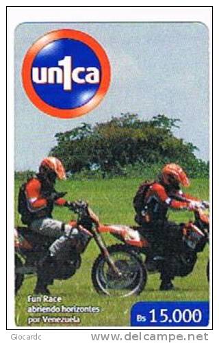 VENEZUELA - CANTV (GSM RECHARGE) - UN1CA - FUN RACE: MOTOCROSS -   USED  -  RIF. 2136 - Moto