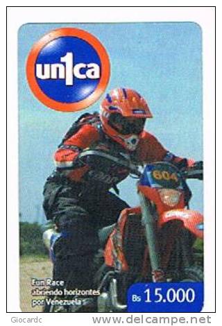 VENEZUELA - CANTV (GSM RECHARGE) - UN1CA - FUN RACE: MOTOCROSS -   USED  -  RIF. 2138 - Moto