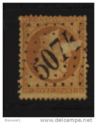 France N° 21 Oblitération GCGROS CHIFFRES  N° 5074  // LE TLELAT - 1862 Napoleon III