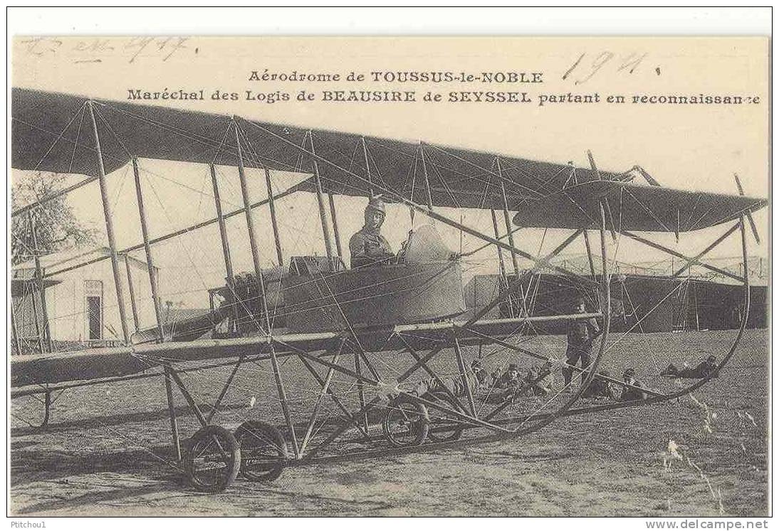 Aérodrome Maréchal Des Logis BEAUSIRE DE SEYSSEL Partant En Reconnaissance - Toussus Le Noble