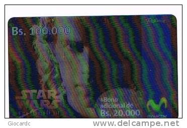 VENEZUELA - TELEFONICA (GSM RECHARGE) - MOVISTAR - STAR WARS EPISODE III: DORT VADER (3D) -   USED  -  RIF. 2180 - Venezuela